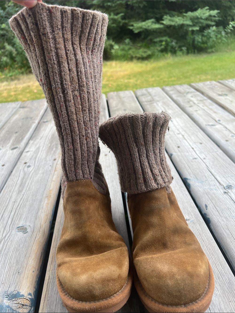 Ugg Boots with Knit Cuffs
